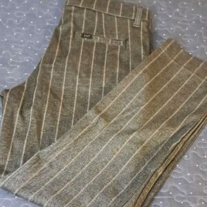 Lee Straight Mid Rise Charcoal Striped Pants size 14 NWT